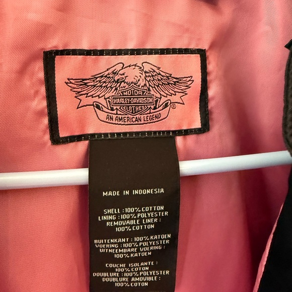 Harley-Davidson Women's Black and Pink Casual Jacket with removable Vest - Picture 2 of 14